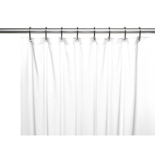 Brown Carnation Home Fashions 3-Gauge Vinyl Shower Curtain Liner with Metal Grommets 72 X 72 